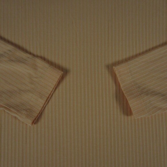 ANTHROPOLOGIE Top Women Size Large Peach Ribbed‎ Knit Puff Shoulder Long Sleeve - Picture 5 of 13